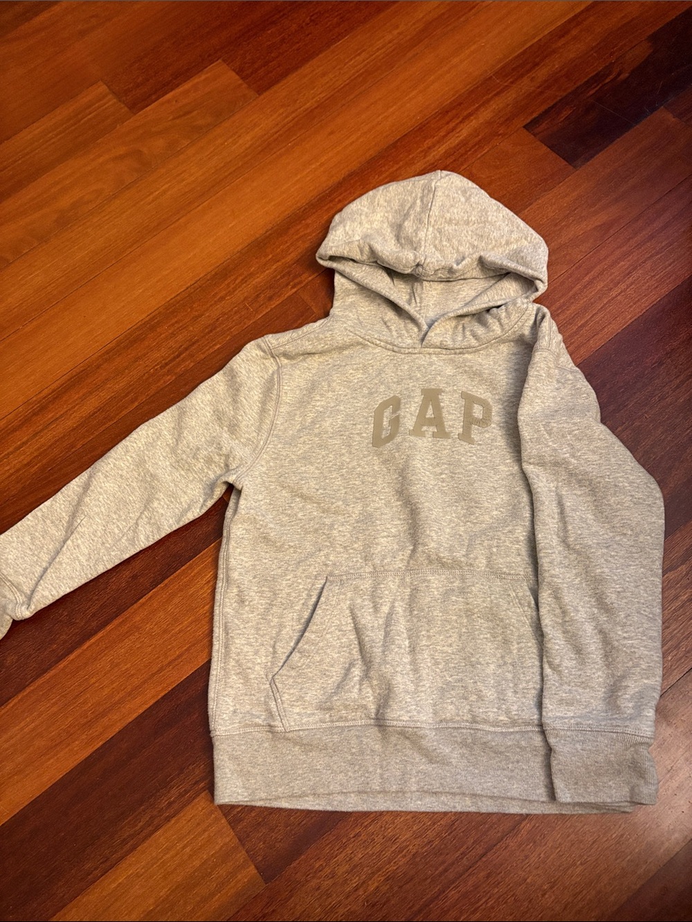 GAP Heather Gray Kids Hooded Pullover Sweatshirt